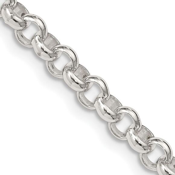 Kazi Luxury Sterling Silver 4.75mm Rolo Chain